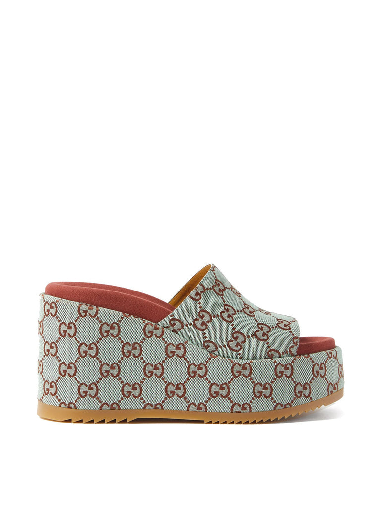 GG Angelina Canvas Wedges