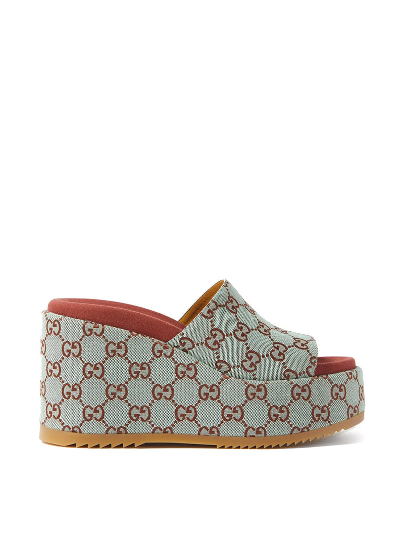 GG Angelina Canvas Wedges
