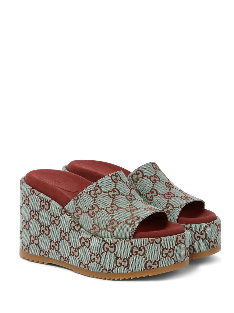 GG Angelina Canvas Wedges