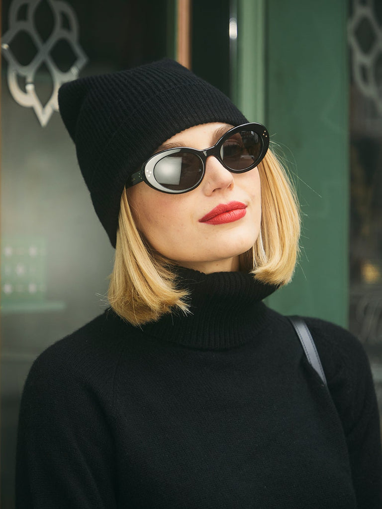 Oval Smoke Lens Sunglasses