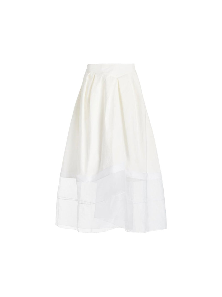 Window Pane Sheer Skirt