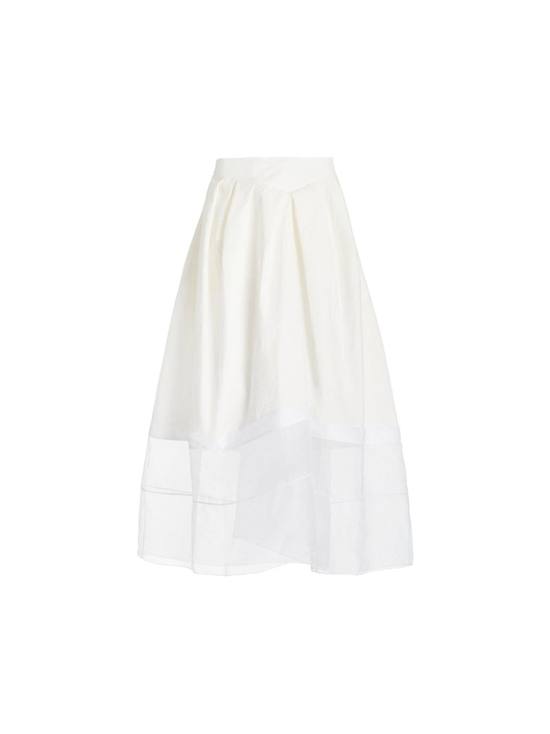 Window Pane Sheer Skirt