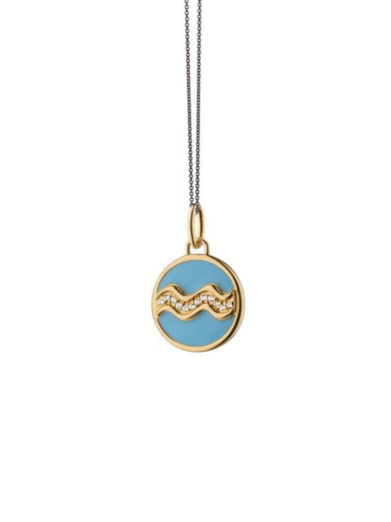 18K Yellow Gold Vermeil Aquarius Necklace