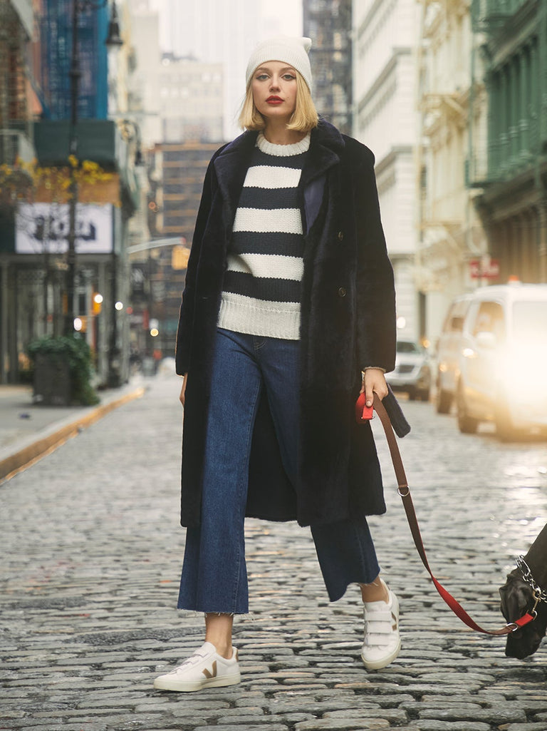 Shearling Midi Jacket