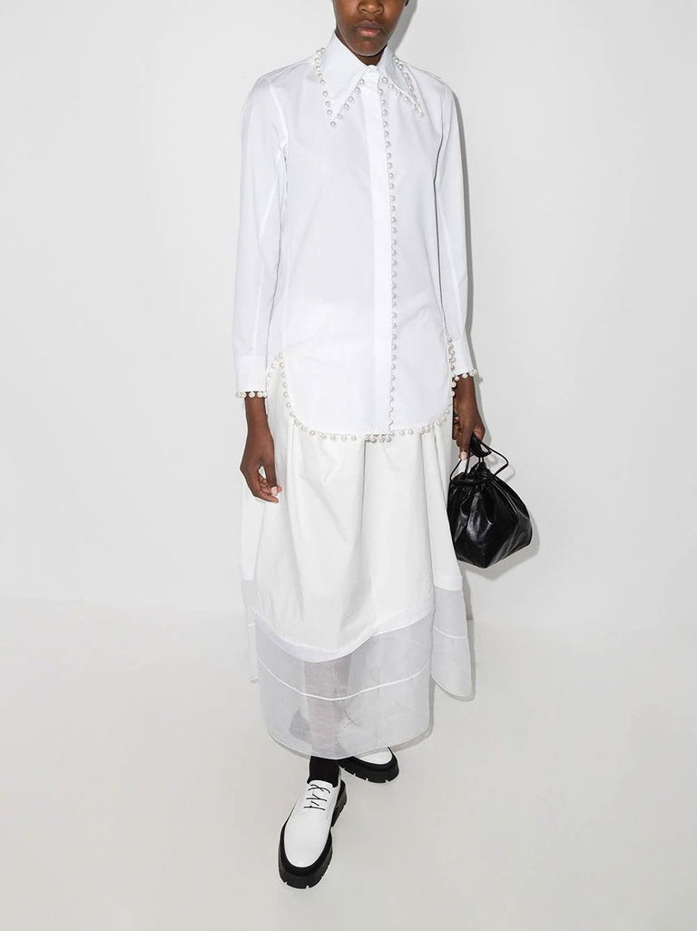 Window Pane Sheer Skirt