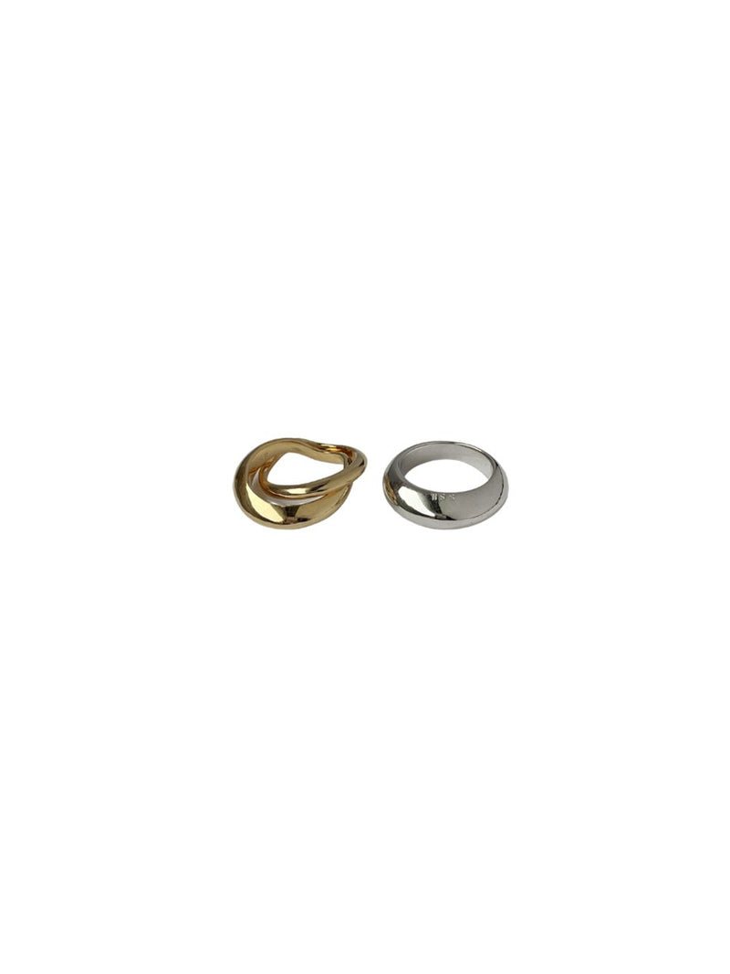 Gold and Silver Double Ring