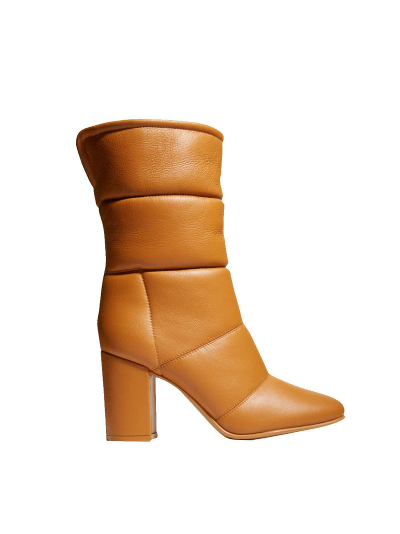 Shearling Foldover Block Heel