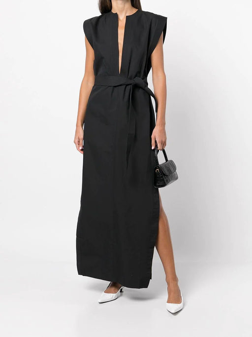 Kaftan Mid Waist Tie Dress