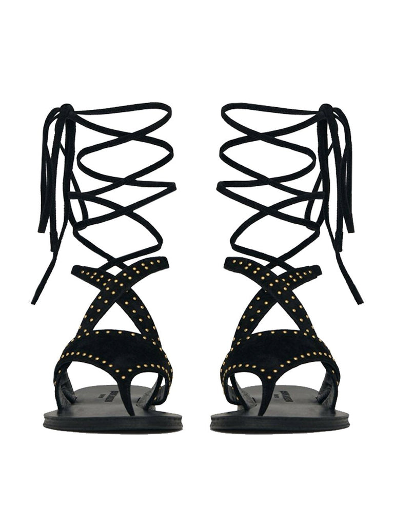 Gia Gladiator Stud Wrap Sandal