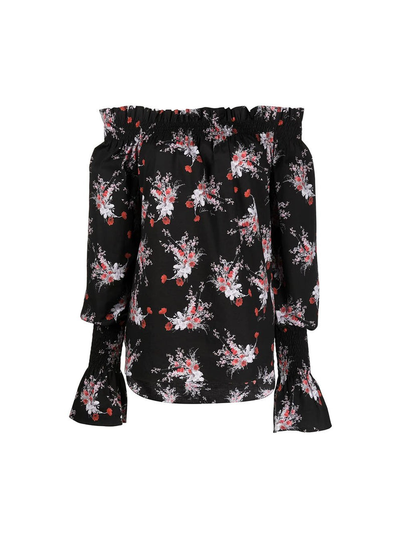 Off-the-Shoulder Floral Print Top