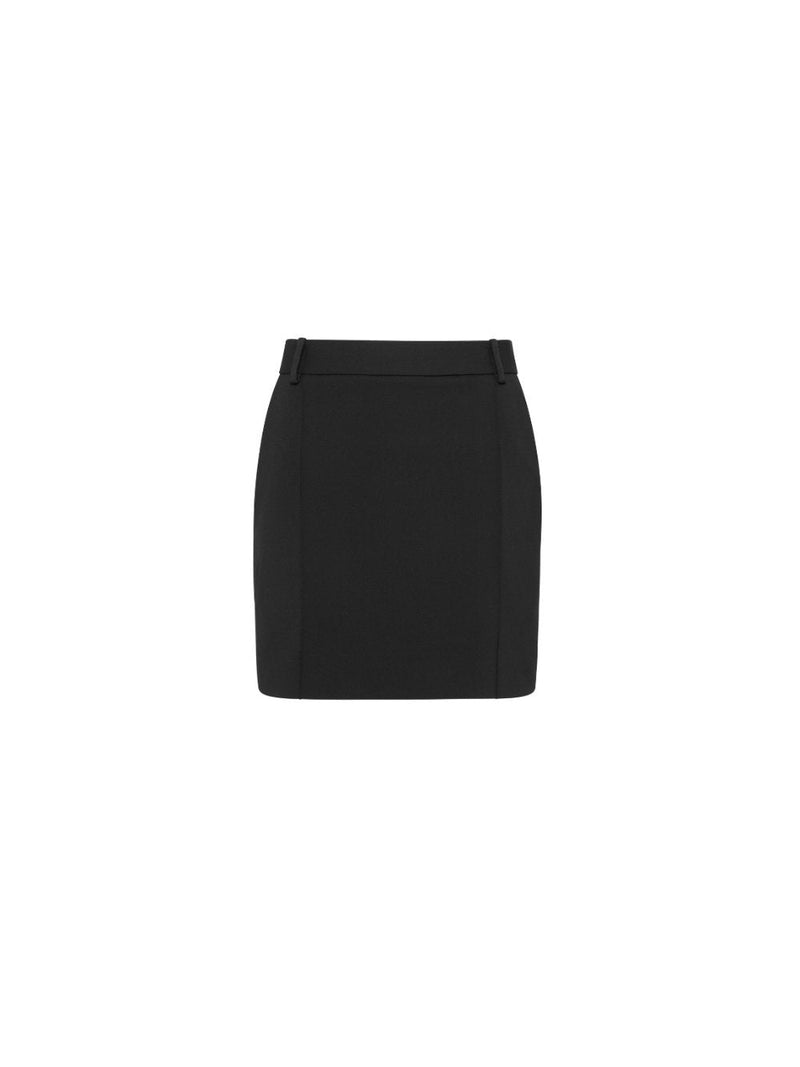 Tailored Mini Wool Skirt
