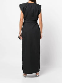 Kaftan Mid Waist Tie Dress Photo 3