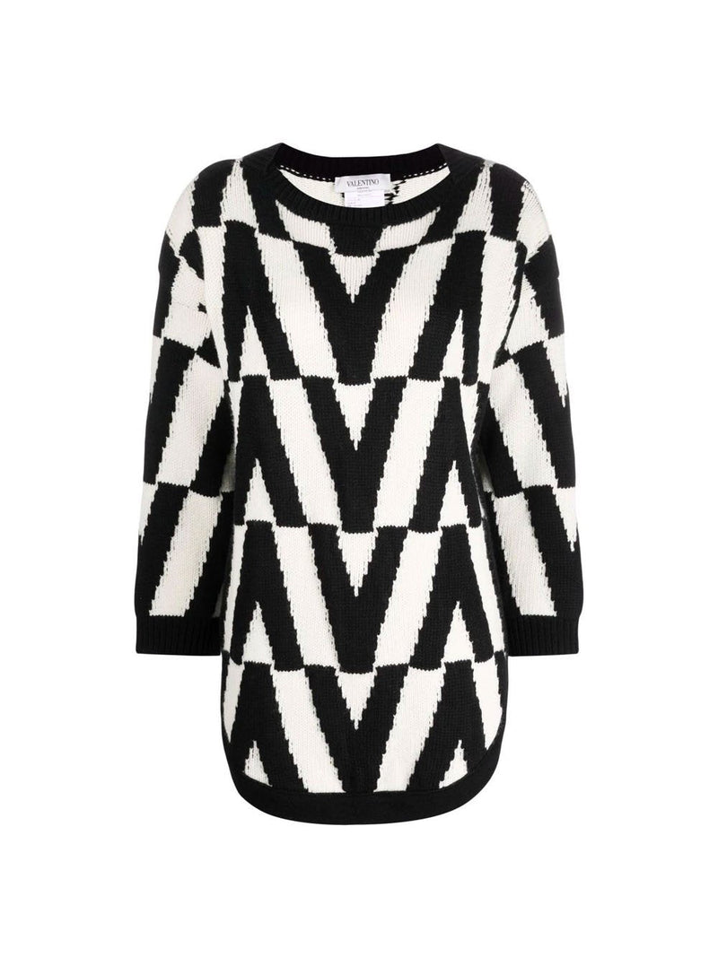 Oversized V Logo Sweater